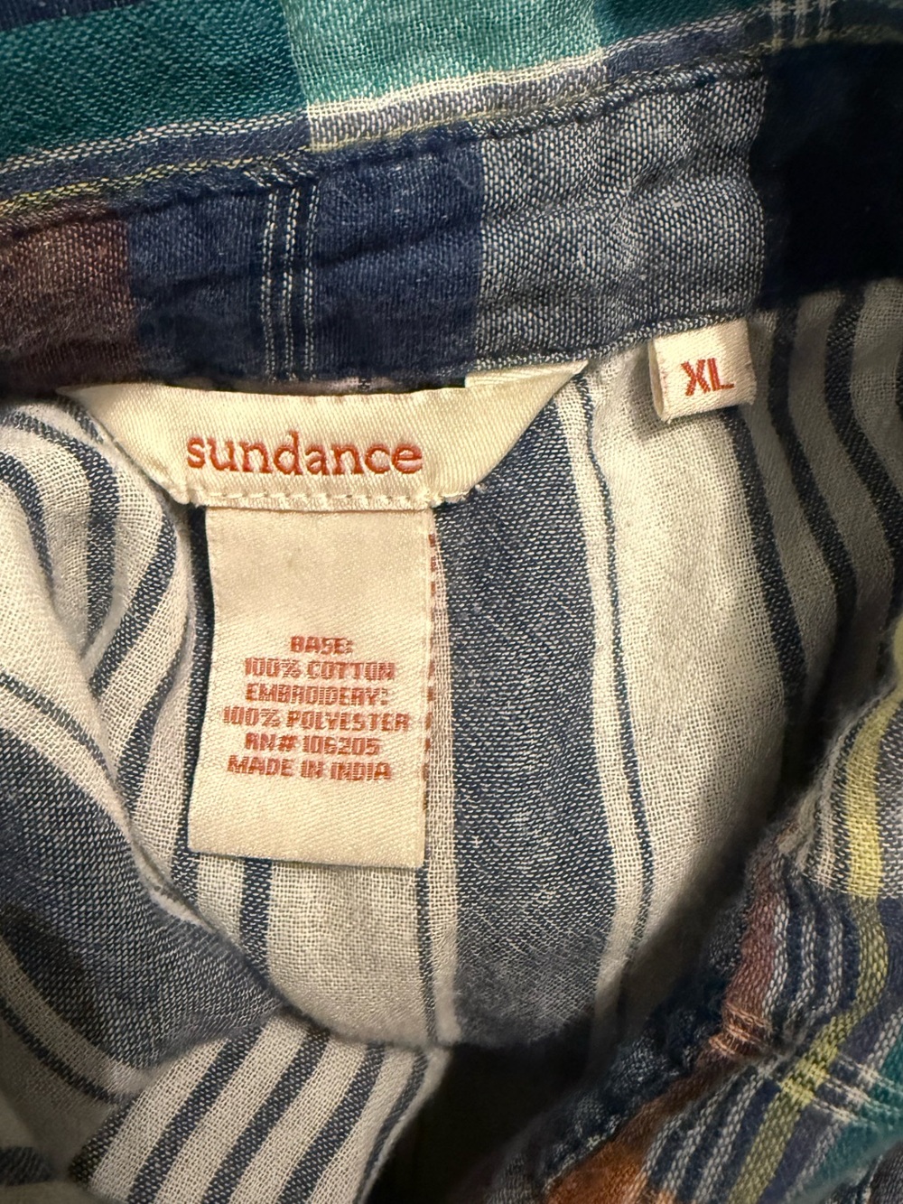 Sundance Bohemian Western Embroidered Button Down Blouse XL - Picture 9 of 9